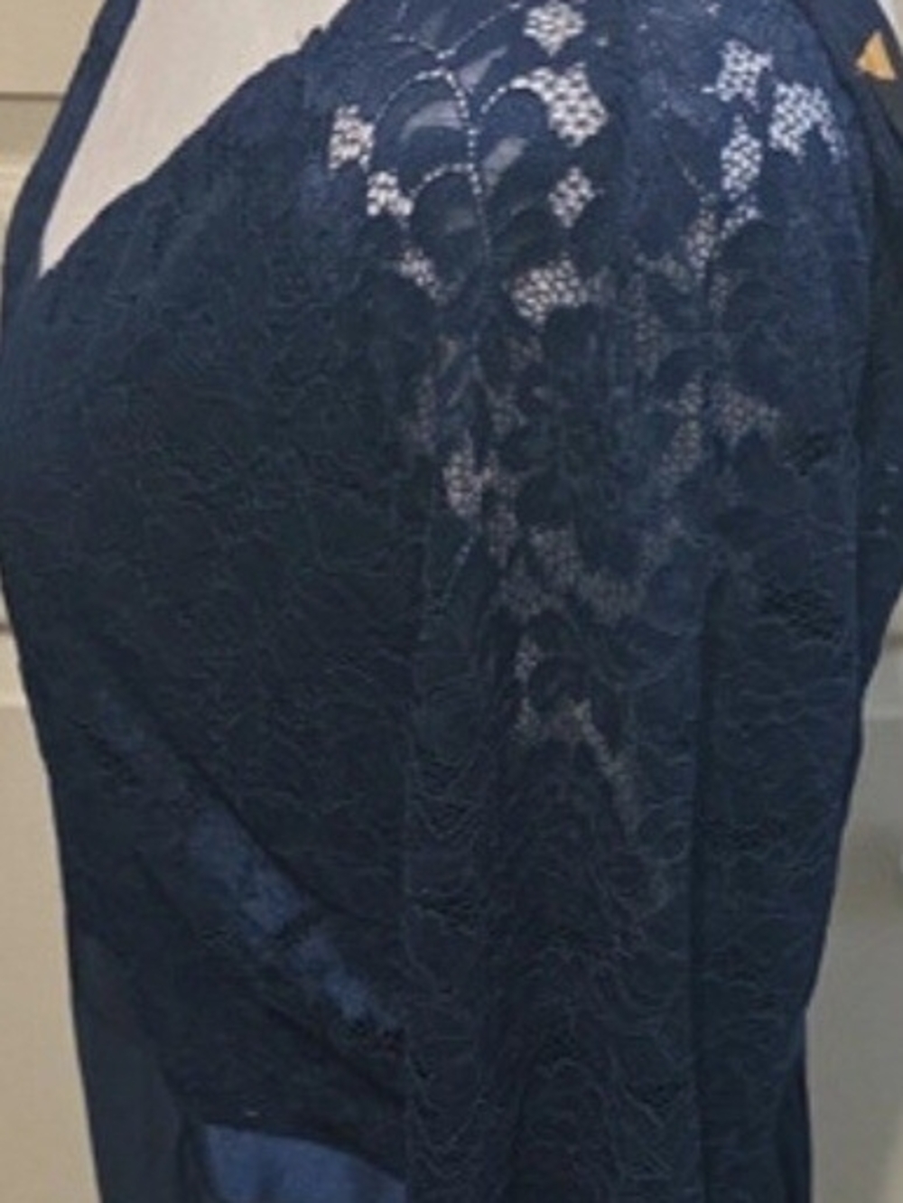 Miusol Navy Blue Lace Wedding Dress